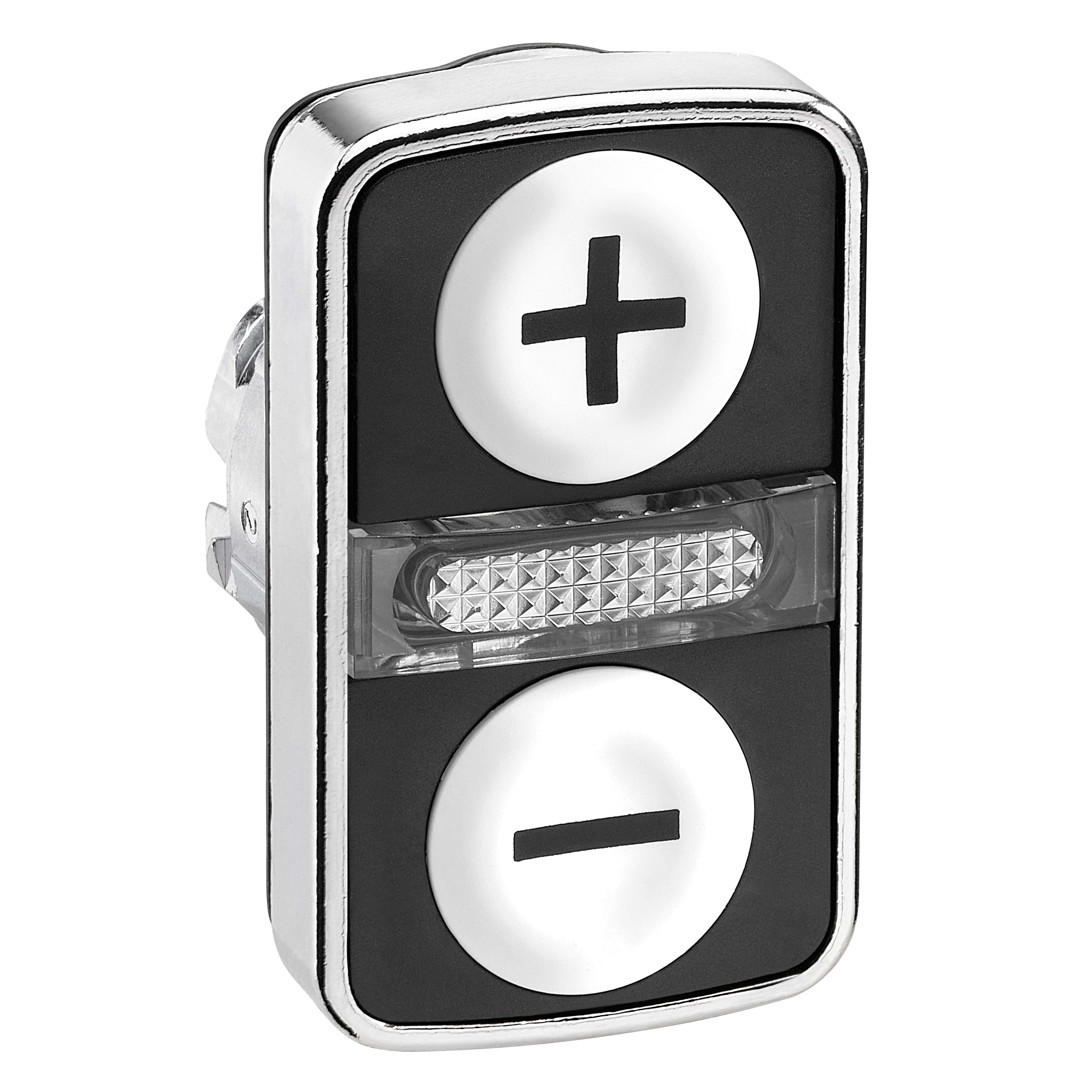 SCHNEIDER ELECTRIC - Testa pulsante doppio - Ø22 - bianco -con marcatura