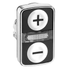 SCHNEIDER ELECTRIC - Testa pulsante doppio - Ø22 - bianco -con marcatura