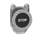 SCHNEIDER ELECTRIC - Testa pulsante nero filopannello con marcatura STOP