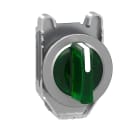 SCHNEIDER ELECTRIC - Testa selettore luminoso verde filopannello 3 pos.ritorno da sinistra al centro- per LED universale- Harmony XB4,30mm, metallo