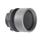 SCHNEIDER ELECTRIC - Harmony XB5, testa pulsante, plastica, guardia alta, nero, 22mm, ad impulso, senza marcatura, ghiera grigia