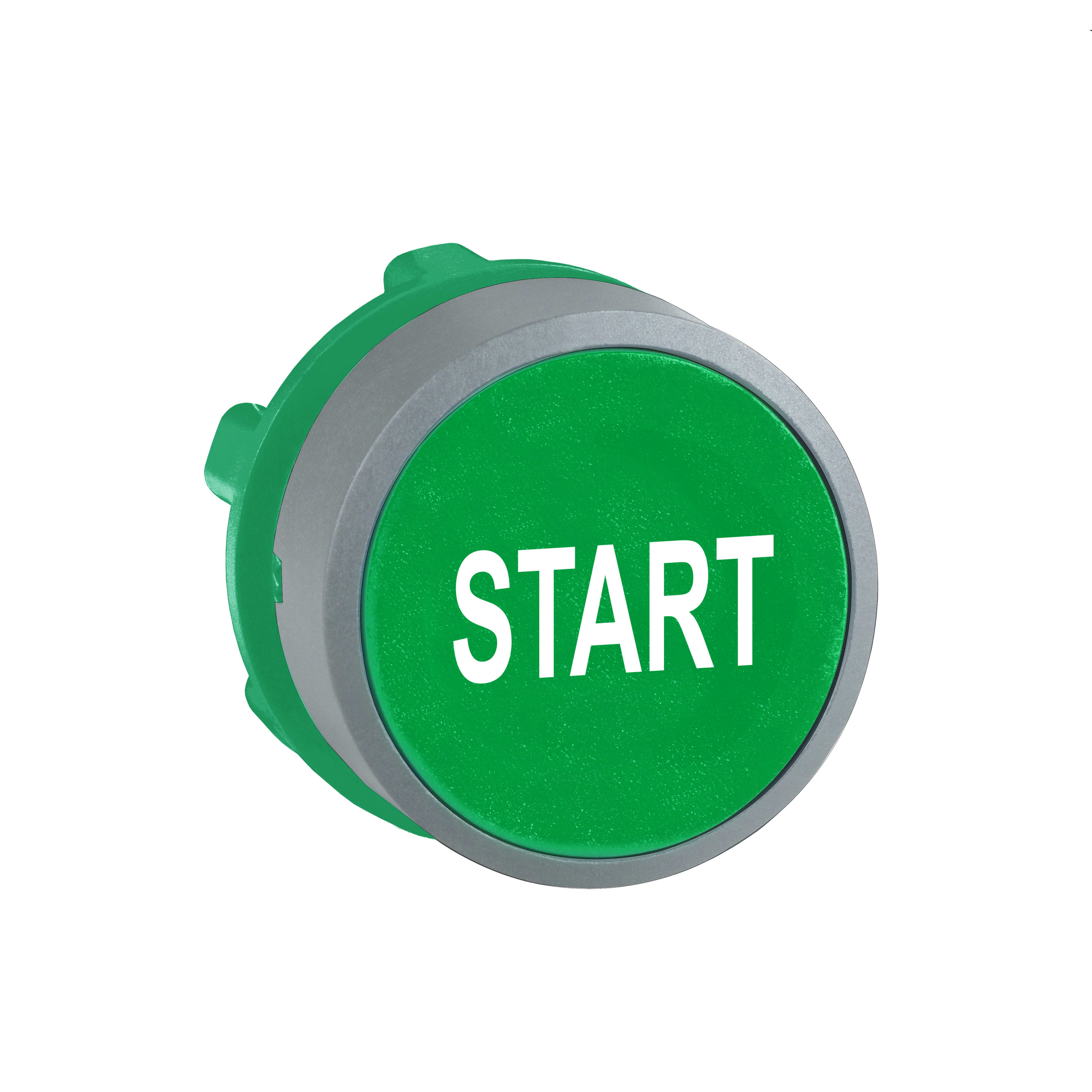 SCHNEIDER ELECTRIC - Testa pulsante verde ''start" ghiera grigia