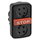 SCHNEIDER ELECTRIC - Filo/rosso sporgente/filo testa pulsante triplo Ø22 senza marcatura