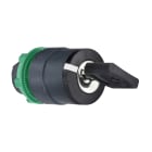 SCHNEIDER ELECTRIC - Testa selettore a chiave, Harmony XB5, plastica, nero,22mm, chiave 455, 3 posizioni, fisse, estrazione a sinistra