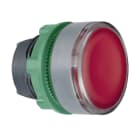 SCHNEIDER ELECTRIC - Testa pulsante luminoso rosso ghiera grigia- per LED universale- Ø22