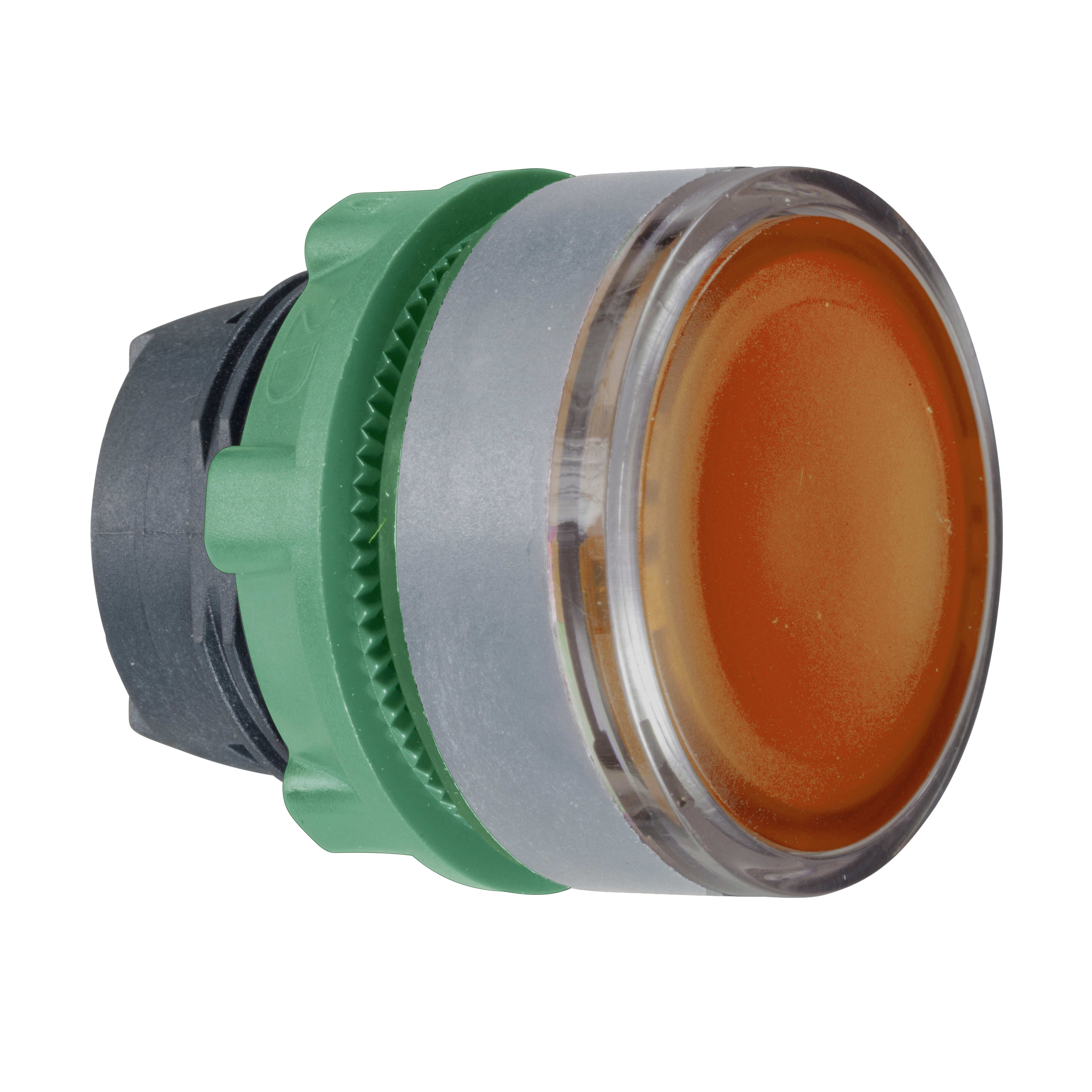 SCHNEIDER ELECTRIC - Testa pulsante luminoso arancione ghiera grigia- per LED universale- Ø22