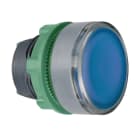 SCHNEIDER ELECTRIC - Testa pulsante luminoso blu ghiera grigia- per LED universale - Ø22