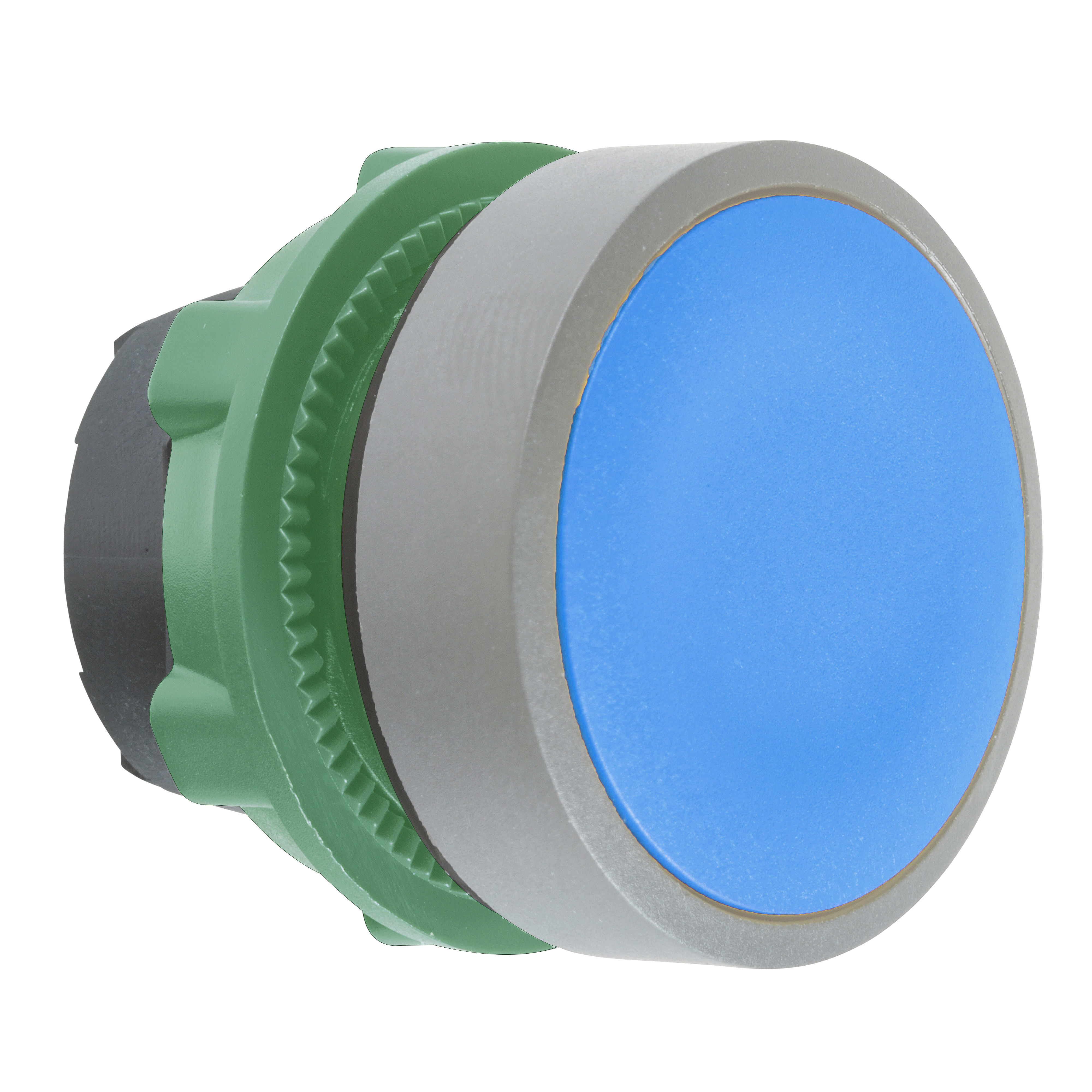 SCHNEIDER ELECTRIC - Testa pulsante blu ghiera grigia
