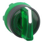 SCHNEIDER ELECTRIC - Testa selettore luminoso, Harmony XB5,  plastica, leva verde, 22mm, per LED universale, 3 posizioni con ritorno da destra