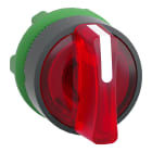 SCHNEIDER ELECTRIC - Testa selettore luminoso, Harmony XB5,  plastica, leva rossa, 22mm, per LED universale, 3 posizioni con ritorno da destra