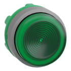 SCHNEIDER ELECTRIC - Testa pulsante luminoso verde ghiera grigia- per LED universale- Ø22