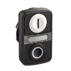 SCHNEIDER ELECTRIC - Testa pulsante doppio Ø22 - bianco + nero - 0/I