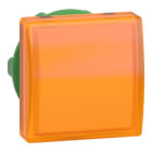 SCHNEIDER ELECTRIC - Testa lampada spia Ø22 - quadrata - 5 colori - gemma liscia arancione- per LED universale