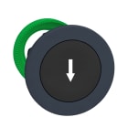 SCHNEIDER ELECTRIC - Harmony XB5, testa pulsante nero filopannello Ø30, in plastica, ad impulso, con marcatura "freccia"