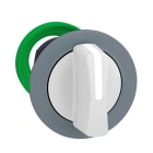 SCHNEIDER ELECTRIC - Testa selettore, Harmony XB5, filopannello, leva bianca,  3 posizioni con ritorno al centro, ghiera grigia