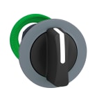 SCHNEIDER ELECTRIC - Testa selettore, Harmony XB5, filopannello, leva nera,  3 posizioni con ritorno da destra al centro,30mm, ghiera grigia