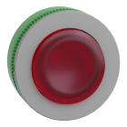 SCHNEIDER ELECTRIC - Testa pulsante luminoso rosso aggancio filopannello- ghiera grigia- per LED universale- Ø30