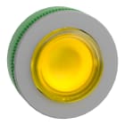 SCHNEIDER ELECTRIC - Testa pulsante luminoso giallo aggancio filopannello- per LED universale- Ø30