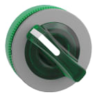 SCHNEIDER ELECTRIC - Testa selettore luminoso, Harmony XB5, filopannnello 30mm, plastica, leva verde, per LED universale, 2 posizioni fisse, ghiera grigia