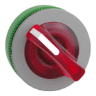 SCHNEIDER ELECTRIC - Testa selettore luminoso, Harmony XB5, filopannnello 30mm, plastica, leva rossa, per LED universale, 2 posizioni fisse, ghiera grigia