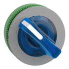 SCHNEIDER ELECTRIC - Testa selettore luminoso, Harmony XB5, filopannnello 30mm, plastica, leva blu, per LED universale, 2 posizioni fisse, ghiera grigia