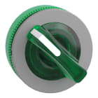SCHNEIDER ELECTRIC - Testa selettore luminoso, Harmony XB5, filopannnello 30mm, plastica, leva verde, per LED universale, 2 posizioni con ritorno, ghiera grigia