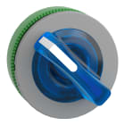 SCHNEIDER ELECTRIC - Testa selettore luminoso, Harmony XB5, filopannnello 30mm, plastica, leva blu, per LED universale, 2 posizioni con ritorno, ghiera grigia
