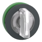 SCHNEIDER ELECTRIC - Testa selettore luminoso, Harmony XB5, filopannnello 30mm, plastica, leva bianca, per LED universale, 3 posizioni con ritorno da sinistra al centro