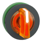 SCHNEIDER ELECTRIC - Testa selettore luminoso, Harmony XB5, filopannnello 30mm, plastica, leva arancione, per LED universale, 3 posizioni con ritorno da sinistra al centro
