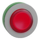 SCHNEIDER ELECTRIC - Testa pulsante luminoso rosso filopannello ghiera grigia- per LED universale- Ø30