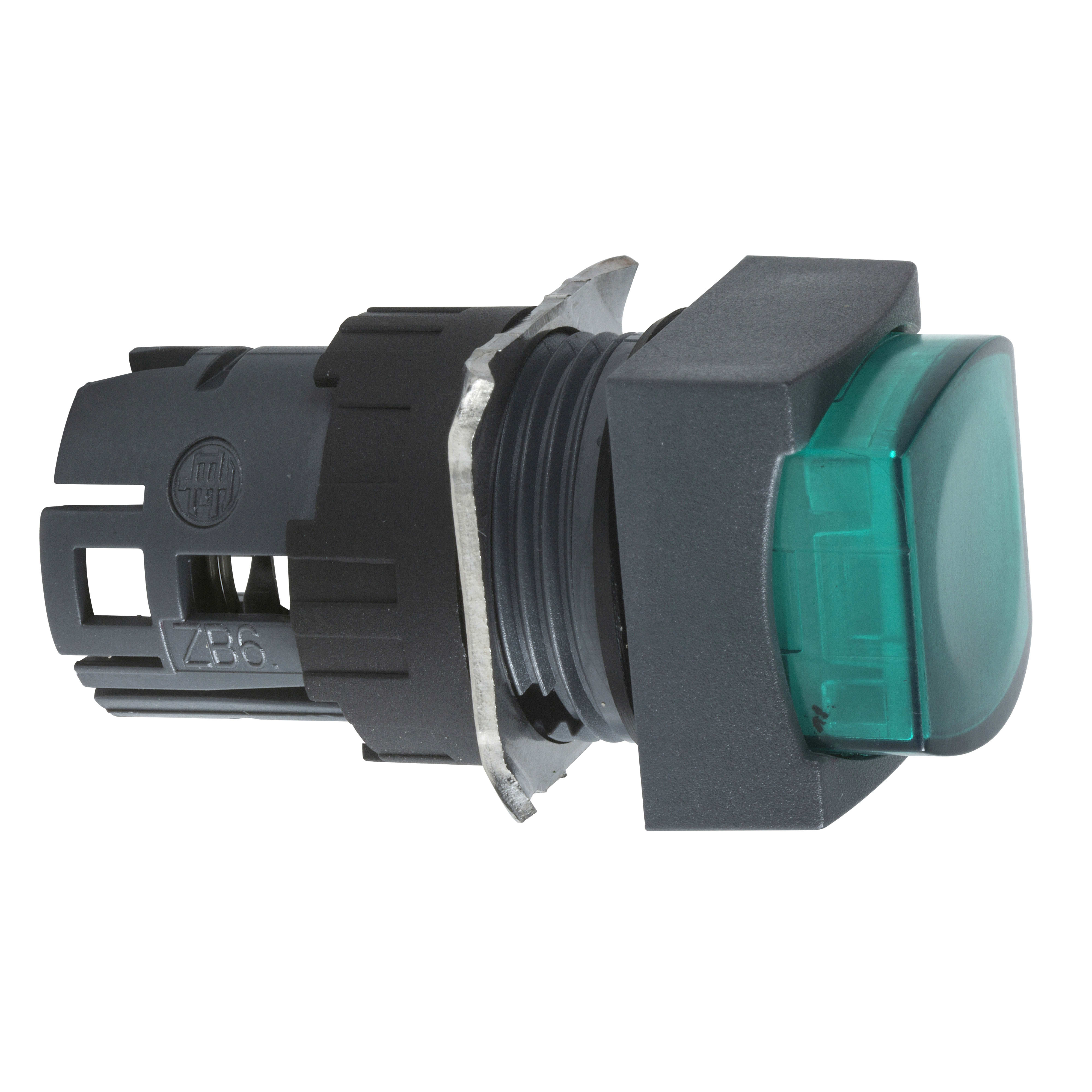 SCHNEIDER ELECTRIC - Testa pulsante luminoso quadrato Ø16 - sporgente - verde