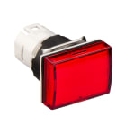 SCHNEIDER ELECTRIC - Testa lampada spia Ø16 - rettangolare - 5 colori - gemma liscia rossa
