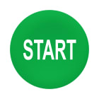 SCHNEIDER ELECTRIC - Capsula verde - c/marcatura start - bianca - per pulsante filoghiera circolare - [prezzo per 100 pz]