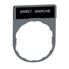 SCHNEIDER ELECTRIC - Porta etichetta+etichetta 'ARRET-MARCHE'