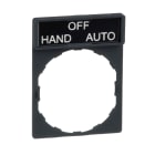 SCHNEIDER ELECTRIC - Porta etichetta 30 X 40mm - per unità Ø22 - con etichetta AUTO-OFF-MAN