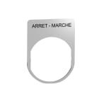 SCHNEIDER ELECTRIC - Porta etichetta+etichetta 'ARRET-MARCHE'