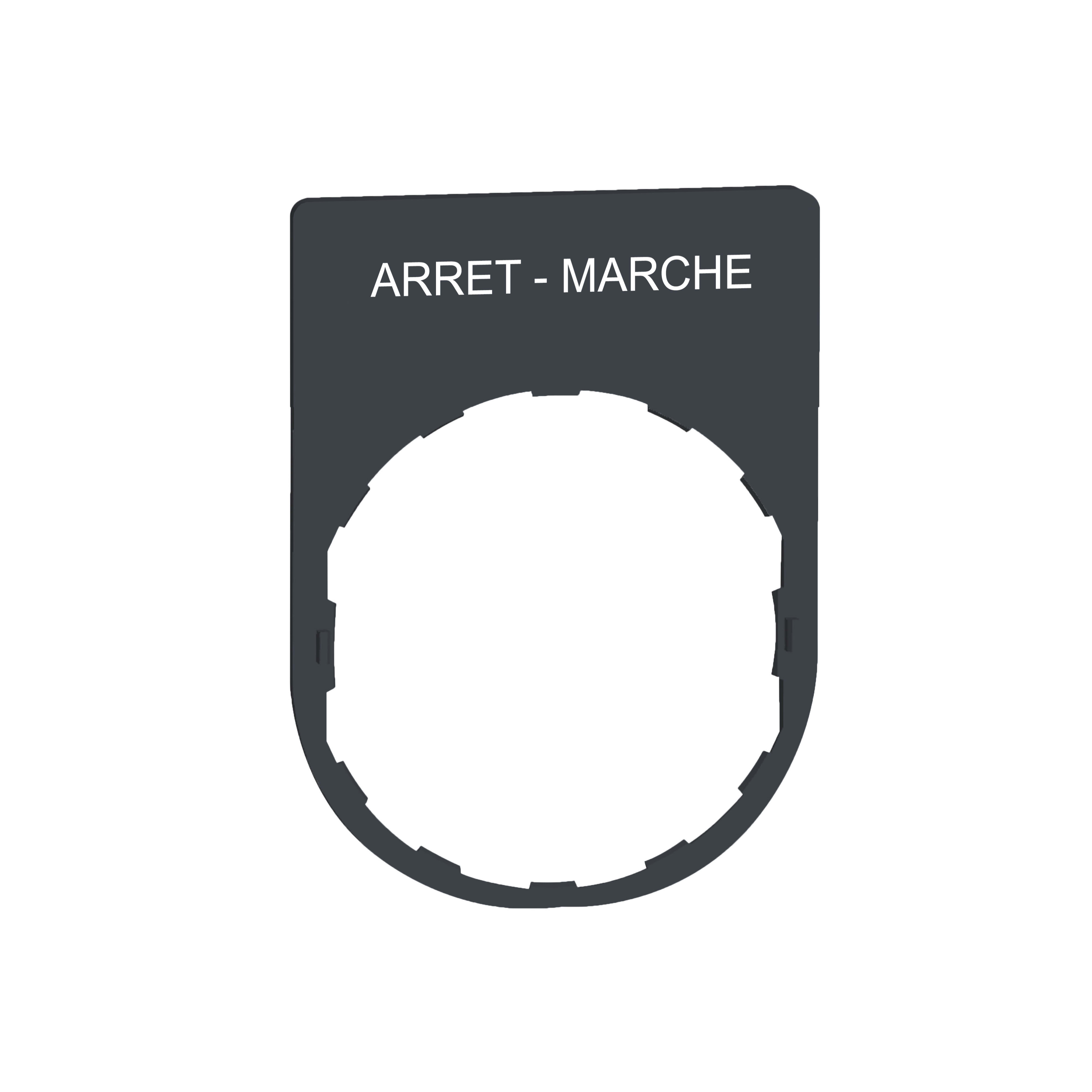 SCHNEIDER ELECTRIC - Porta etichetta+etichetta 'ARRET-MARCHE'