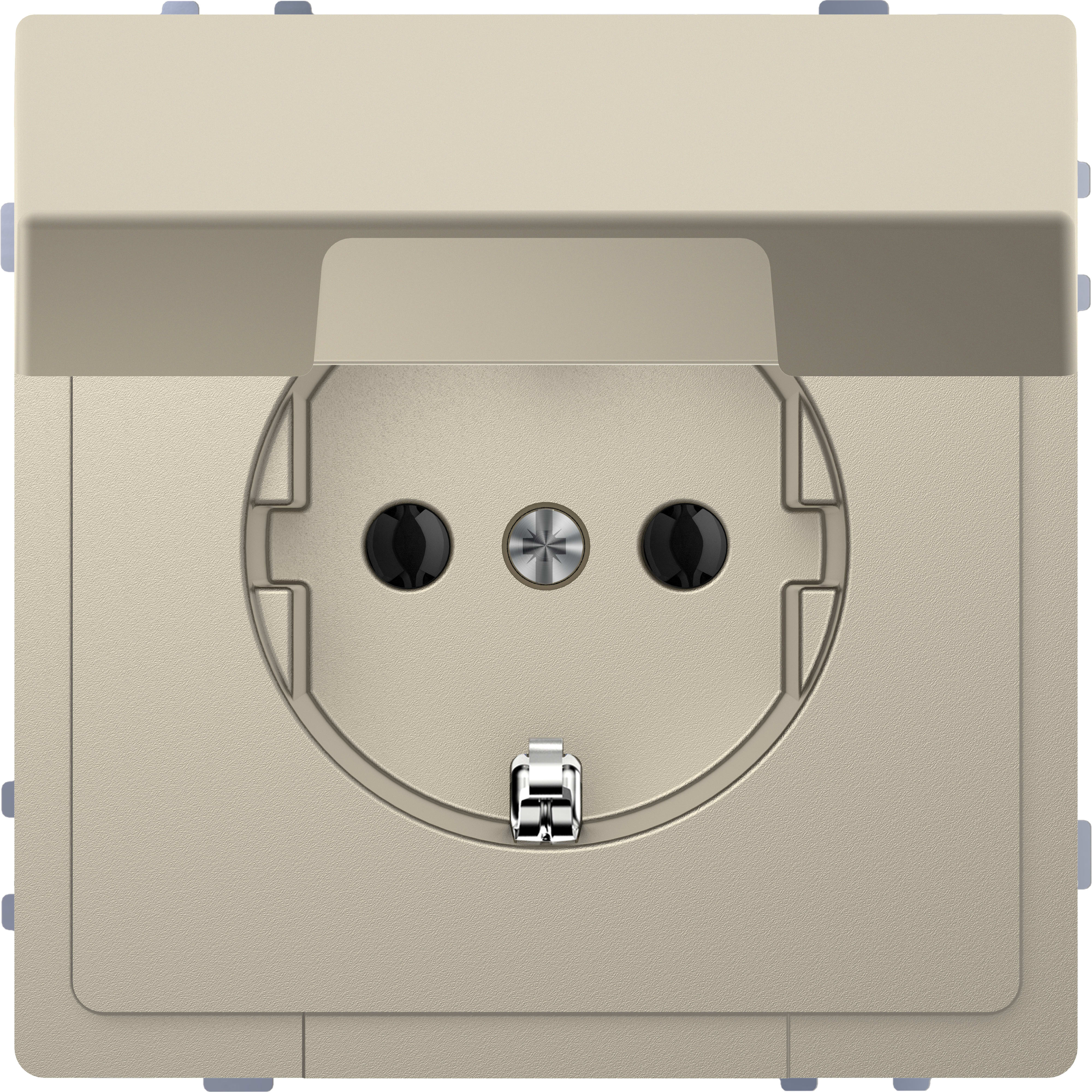 SCHNEIDER ELECTRIC - Presa SCHUKO sportello fless, protez, senza vite, sahara, System Design