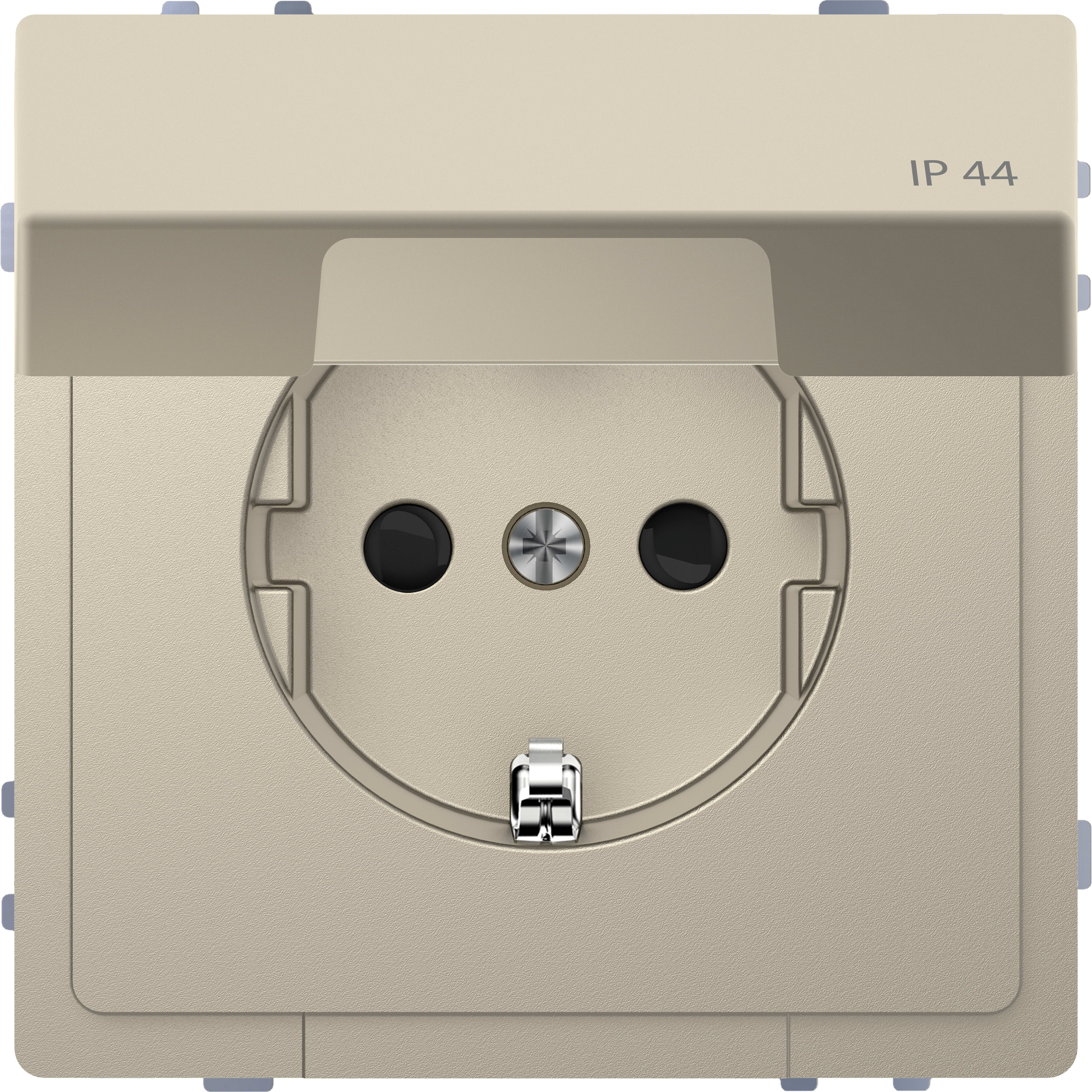 SCHNEIDER ELECTRIC - Presa SCHUKO sportello fless, IP44, protez, senza vite, sahara, System Design