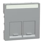 SCHNEIDER ELECTRIC - Piastra serie civile, SpaceLogic KNX, Interruttori Merten System M, Alluminio