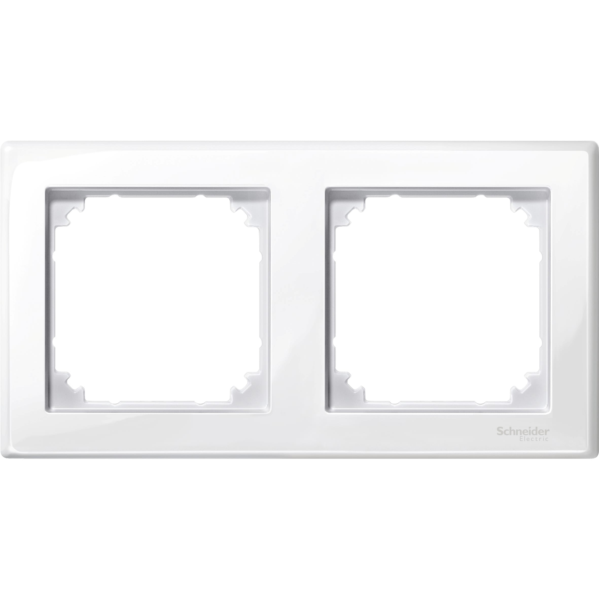 SCHNEIDER ELECTRIC - Cornice Serie civile, SpaceLogic KNX, Interruttori Merten System M, M_SMART Bianco Brillante Doppia