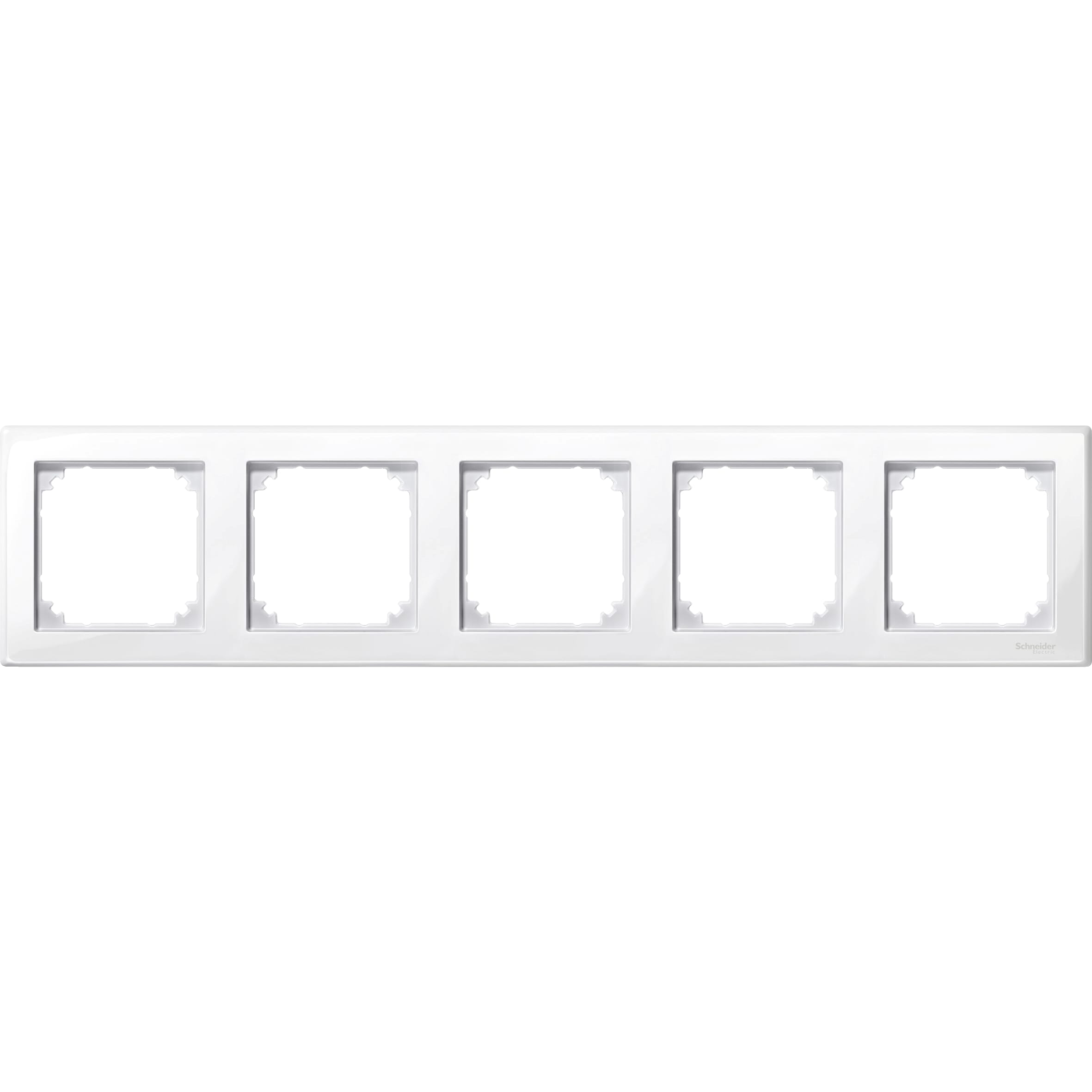 SCHNEIDER ELECTRIC - Cornice Serie civile, SpaceLogic KNX, Interruttori Merten System M, M_SMART Bianco Brillante 5 posti