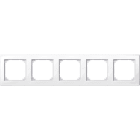 SCHNEIDER ELECTRIC - Cornice Serie civile, SpaceLogic KNX, Interruttori Merten System M, M_SMART Bianco Brillante 5 posti