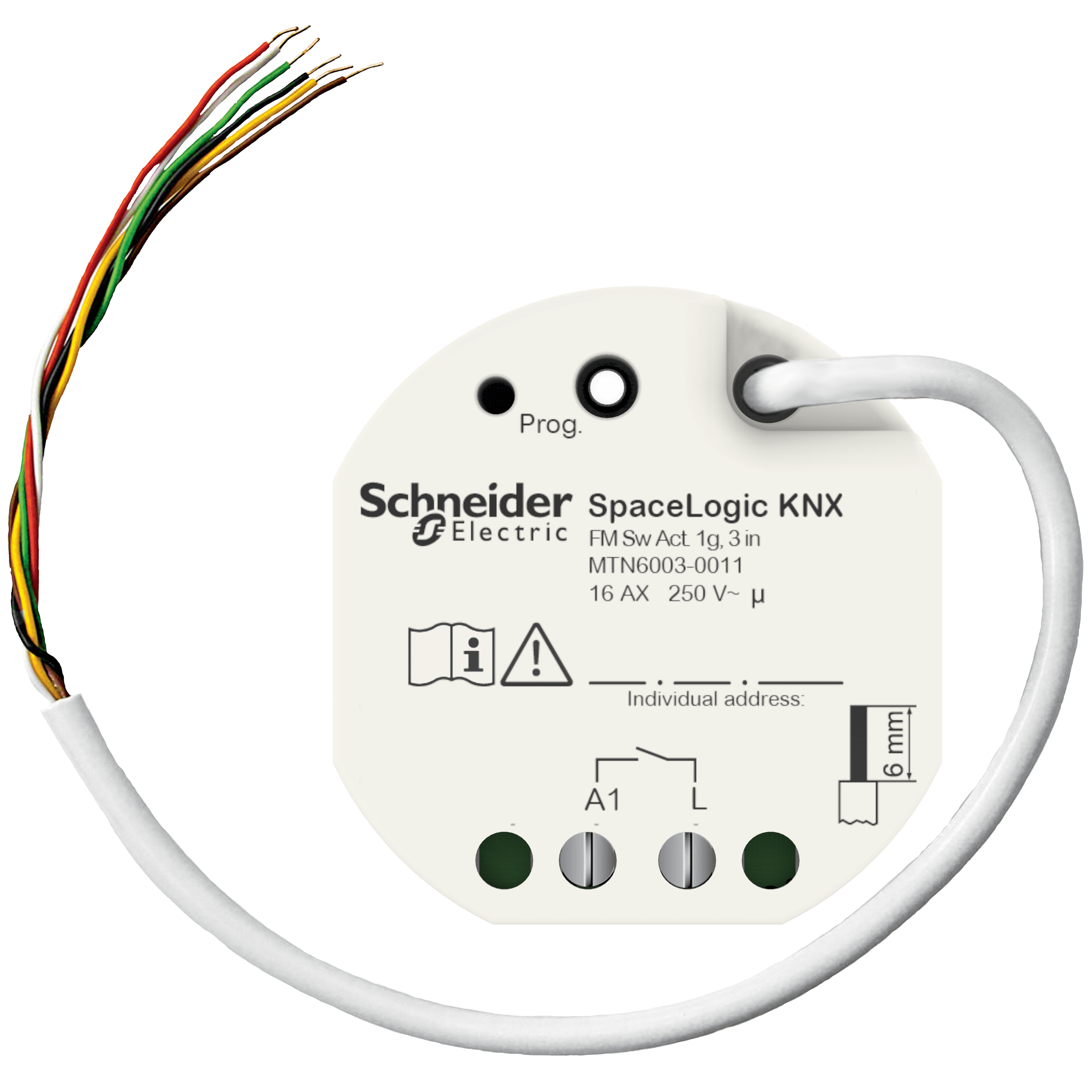 SCHNEIDER ELECTRIC - Attuatore Commutazione SpaceLogic KNX da incasso1x16A 3in, KNX Secure
