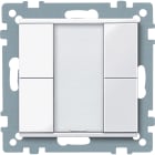 SCHNEIDER ELECTRIC - Pulsantiera multifunzione doppia plus, bianco attivo, SystemM