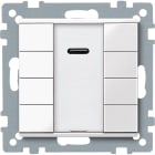 SCHNEIDER ELECTRIC - Pulsantiera multifunzione quadrupla con IR plus, bianco polare, SystemM