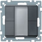 SCHNEIDER ELECTRIC - Pulsantiera multifunzione doppia plus, antracite, SystemM