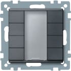 SCHNEIDER ELECTRIC - Pulsantiera multifunzione quadrupla plus, antracite, SystemM