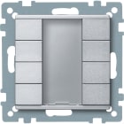 SCHNEIDER ELECTRIC - Pulsantiera multifunzione quadrupla plus, alluminio, SystemM