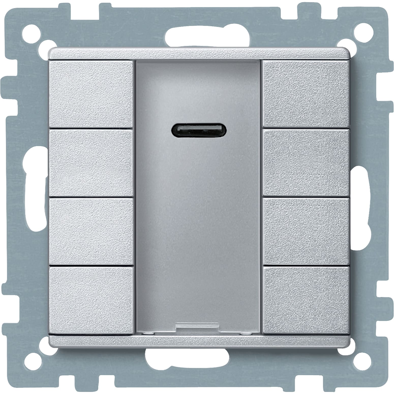 SCHNEIDER ELECTRIC - Pulsantiera multifunzione quadrupla con IR plus, alluminio, SystemM